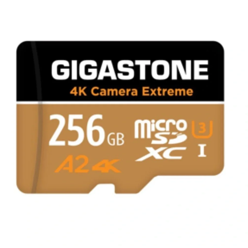 GIGASTONE 256GB Micro SD Card, 4K Camera Extreme, MicroSDXC Memory Card